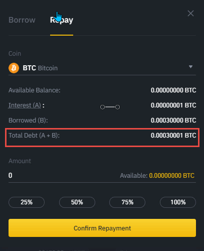 Binance Margin Trading Window 5